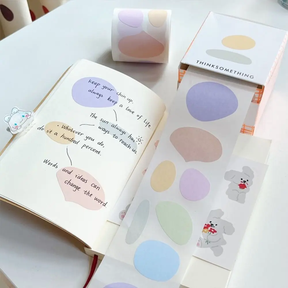 100PCS/Set Pull-out Memo Pad Creative Sticky Note Full Adhesive Labels Stickers DIY Scrapbook Sticker Student Tearable Notepad