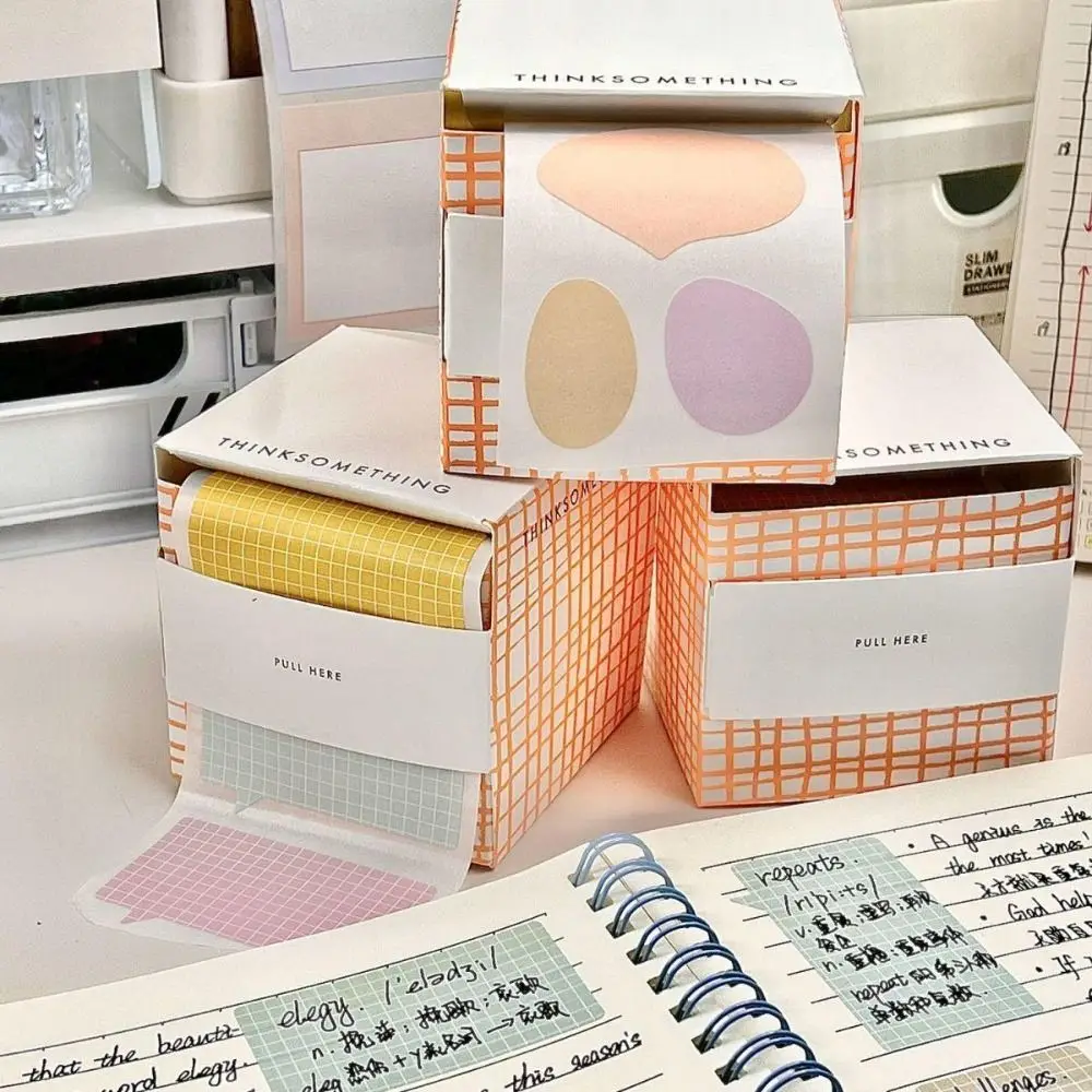 100PCS/Set Pull-out Memo Pad Creative Sticky Note Full Adhesive Labels Stickers DIY Scrapbook Sticker Student Tearable Notepad