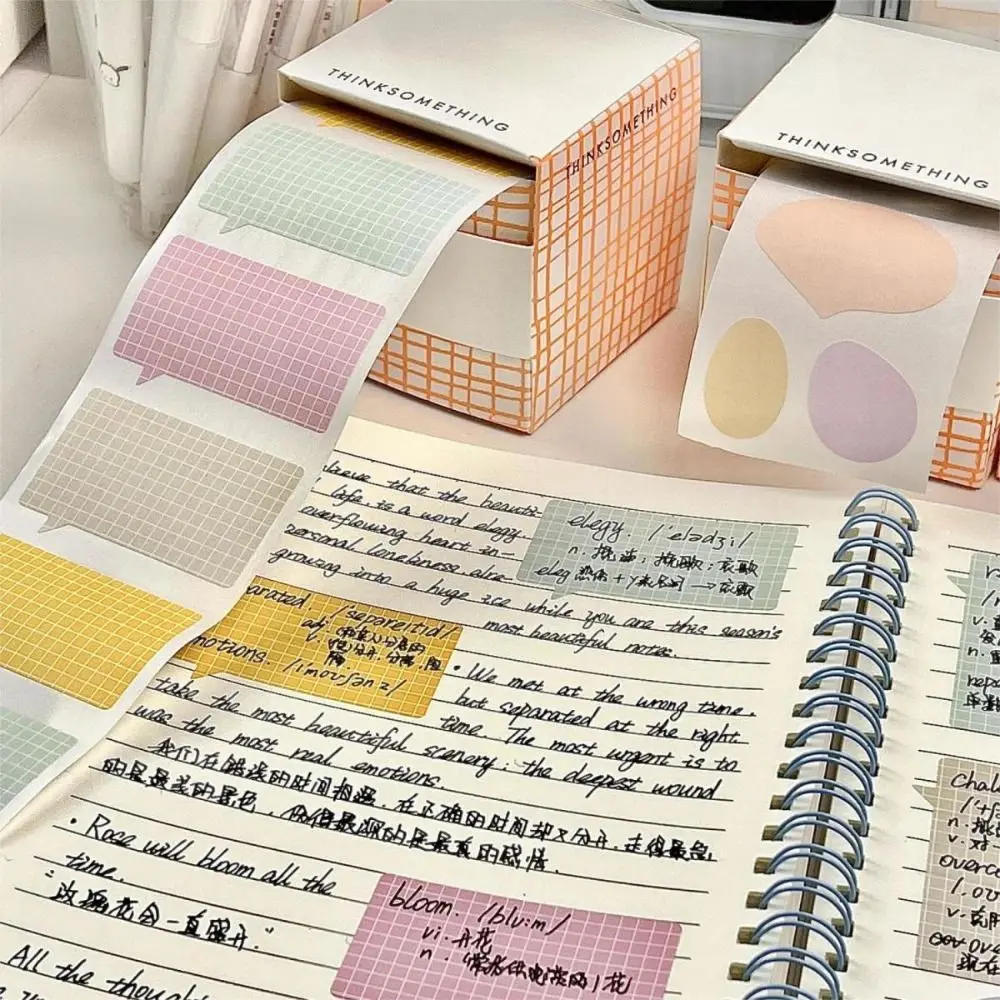 100PCS/Set Pull-out Memo Pad Creative Sticky Note Full Adhesive Labels Stickers DIY Scrapbook Sticker Student Tearable Notepad