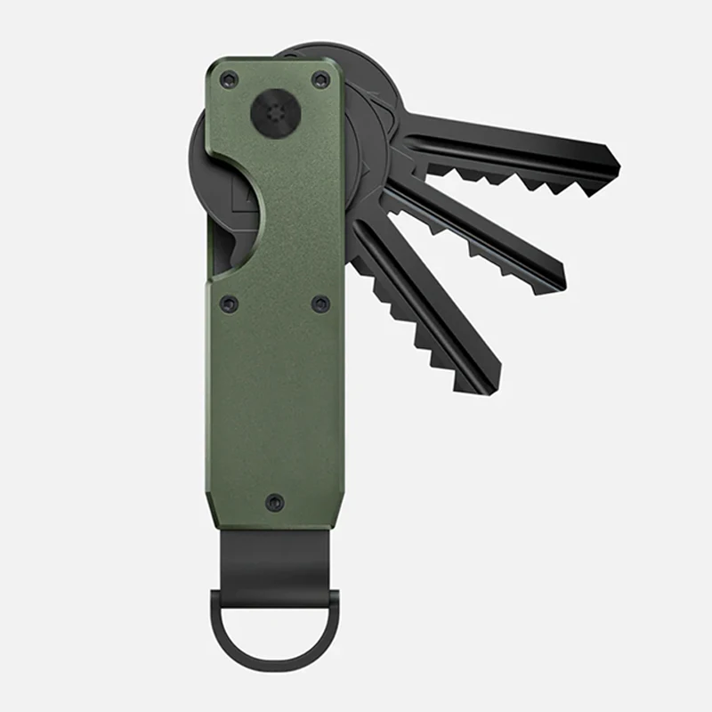 Key Organizer Compact Holder Metal Key Chain Minimalist Key Case Holder for Keychain Secures 2-6 Keys