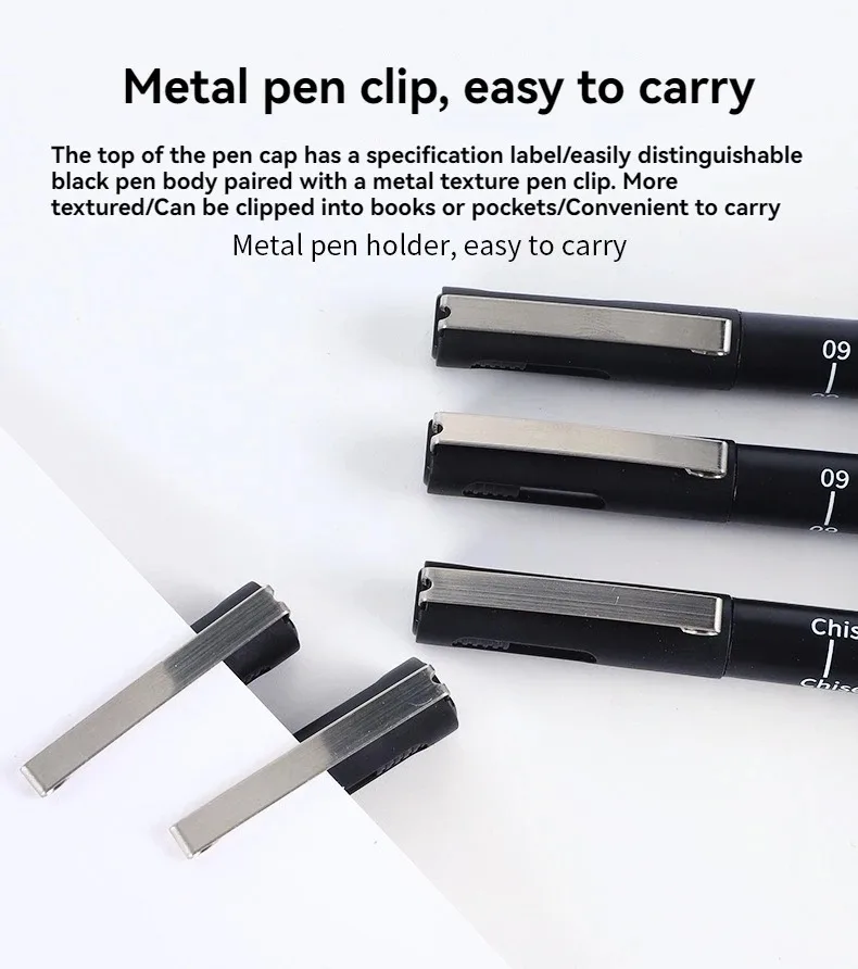 15/3 Size Fineliner Pens Black Micro Pigment Liner Pen Multiliner Drawing Pen for Artist Sketching Drawing Drafting Comic Design