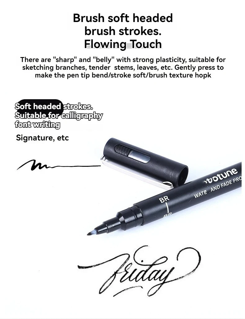 15/3 Size Fineliner Pens Black Micro Pigment Liner Pen Multiliner Drawing Pen for Artist Sketching Drawing Drafting Comic Design