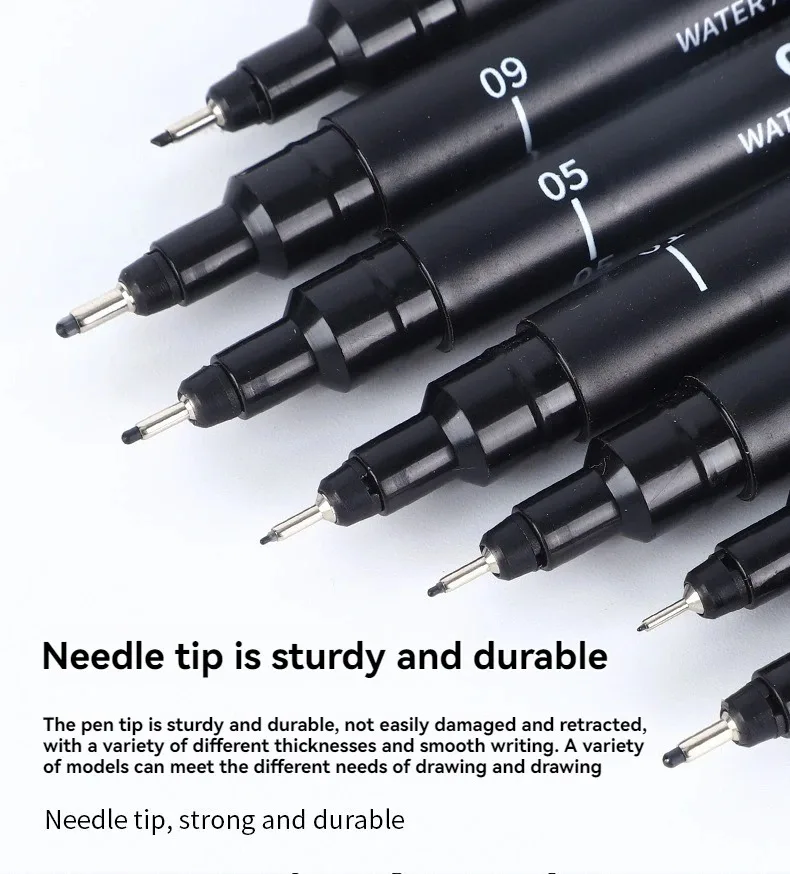 15/3 Size Fineliner Pens Black Micro Pigment Liner Pen Multiliner Drawing Pen for Artist Sketching Drawing Drafting Comic Design