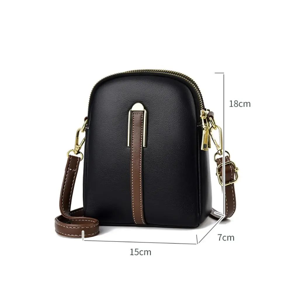 Lightweight Mini Crossbody Shoulder Phone Bag Retro All-match Vertical Cellphone Bag Women Crossbody Leather Shoulder Bags