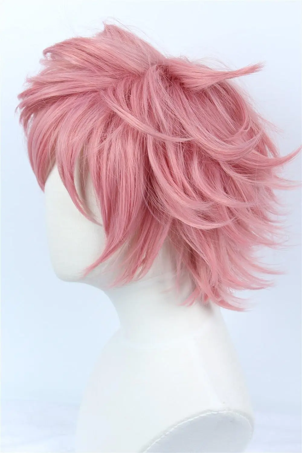Anime Cosplay Wig Short Halloween Costume Hero Wig Pink For Fairy Tail Natsu Dragnee Wigs Party