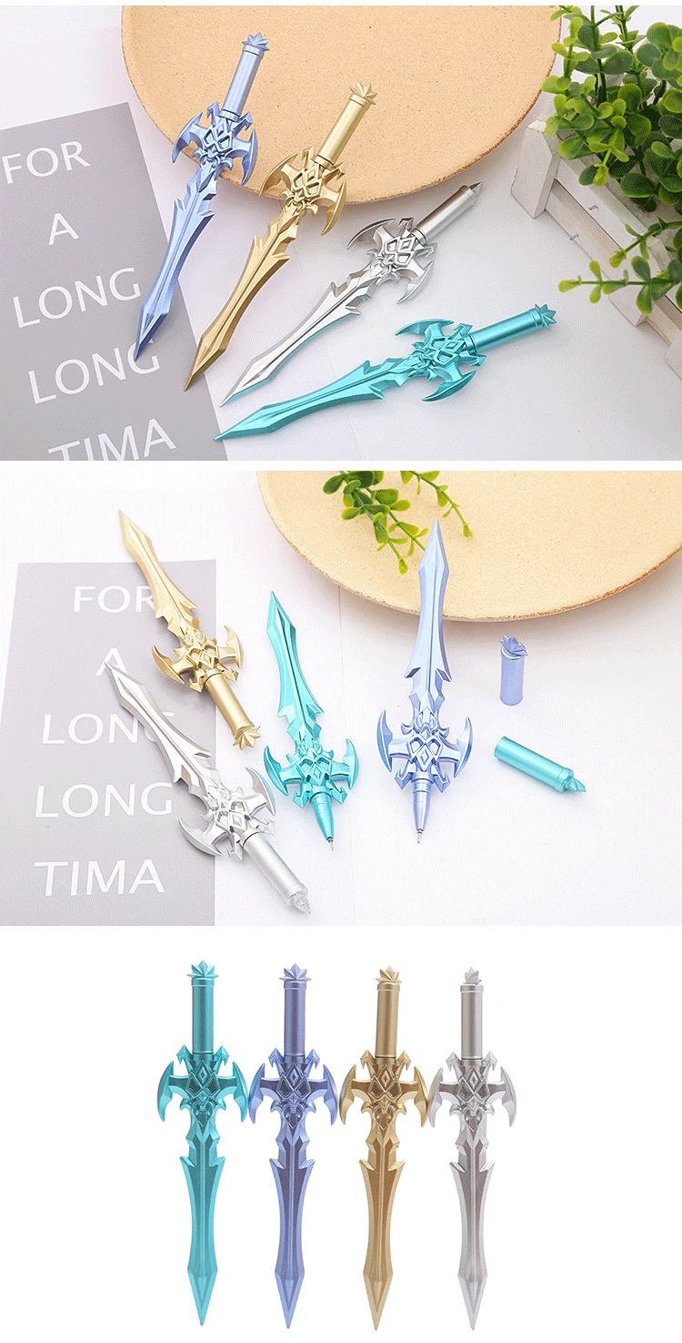 24 Pcs Neutral Pens Anime Arts Design Student Water Based Pen Personality Stationery Writing Supplies