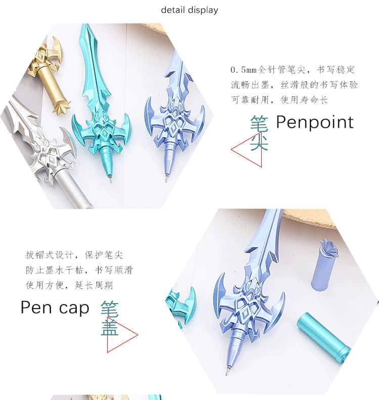 24 Pcs Neutral Pens Anime Arts Design Student Water Based Pen Personality Stationery Writing Supplies