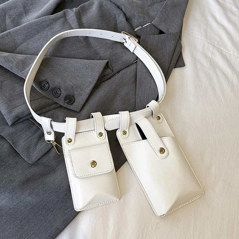 Designer Women Waist Bag 2024 summer Belt bag Phone Pack Trend Candy color Leather Shoulder Crossbody Chest Bags Lady Fanny Pack