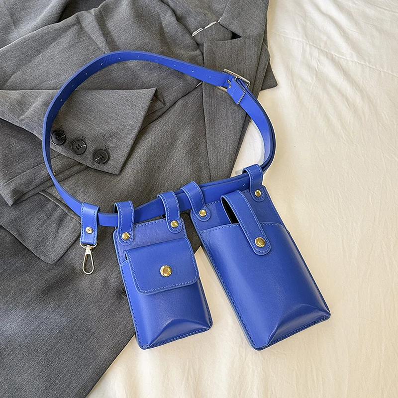 Designer Women Waist Bag 2024 summer Belt bag Phone Pack Trend Candy color Leather Shoulder Crossbody Chest Bags Lady Fanny Pack