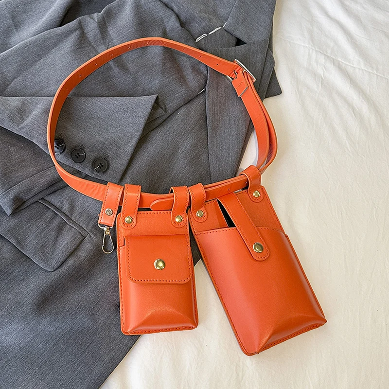 Designer Women Waist Bag 2024 summer Belt bag Phone Pack Trend Candy color Leather Shoulder Crossbody Chest Bags Lady Fanny Pack