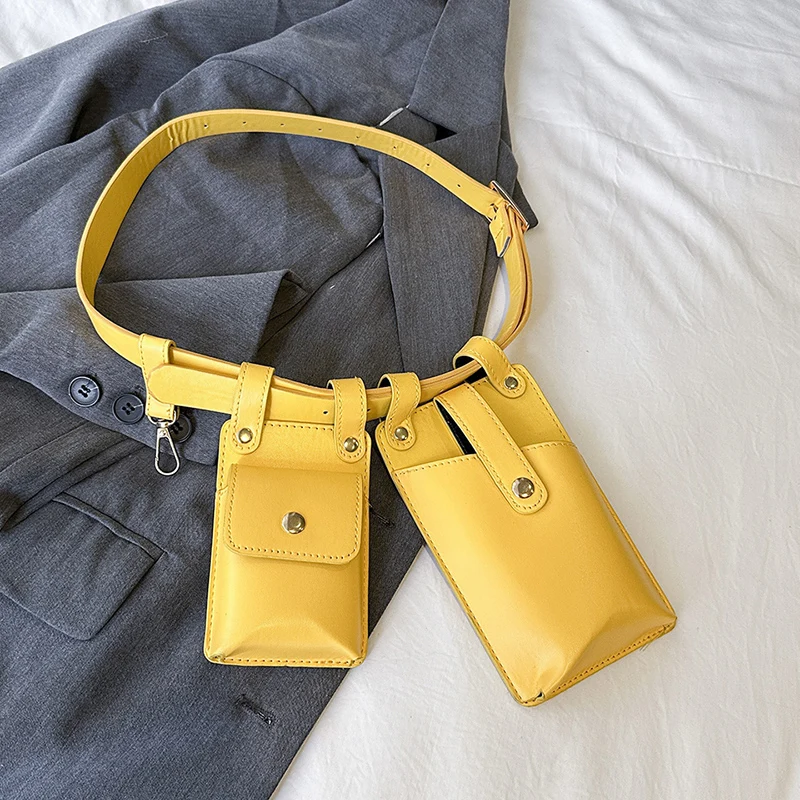 Designer Women Waist Bag 2024 summer Belt bag Phone Pack Trend Candy color Leather Shoulder Crossbody Chest Bags Lady Fanny Pack