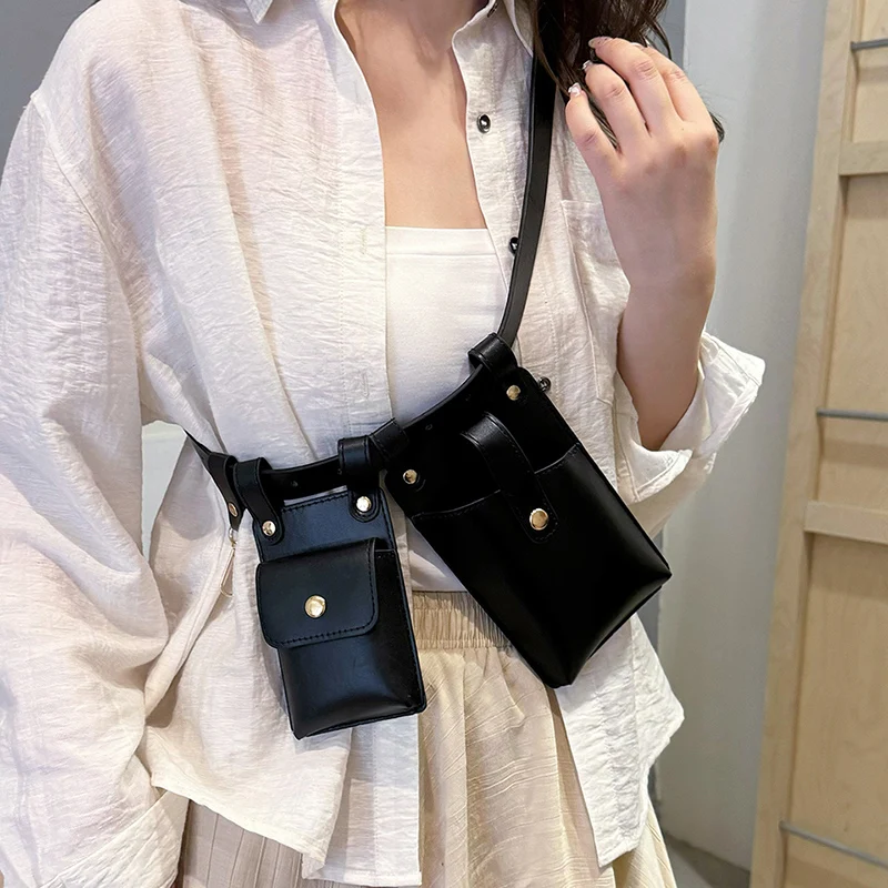 Designer Women Waist Bag 2024 summer Belt bag Phone Pack Trend Candy color Leather Shoulder Crossbody Chest Bags Lady Fanny Pack