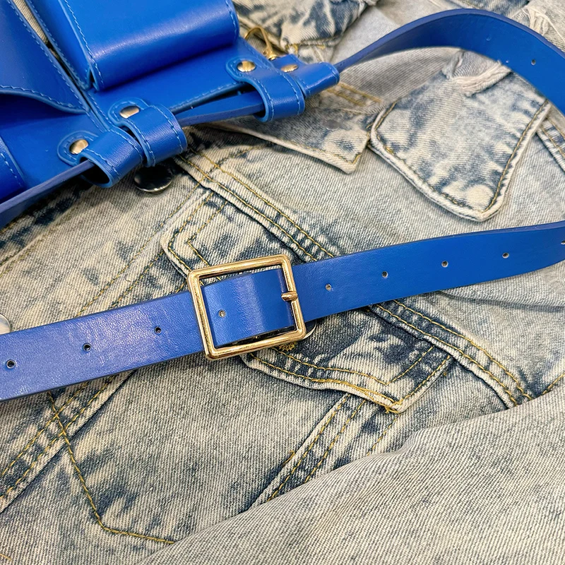 Designer Women Waist Bag 2024 summer Belt bag Phone Pack Trend Candy color Leather Shoulder Crossbody Chest Bags Lady Fanny Pack