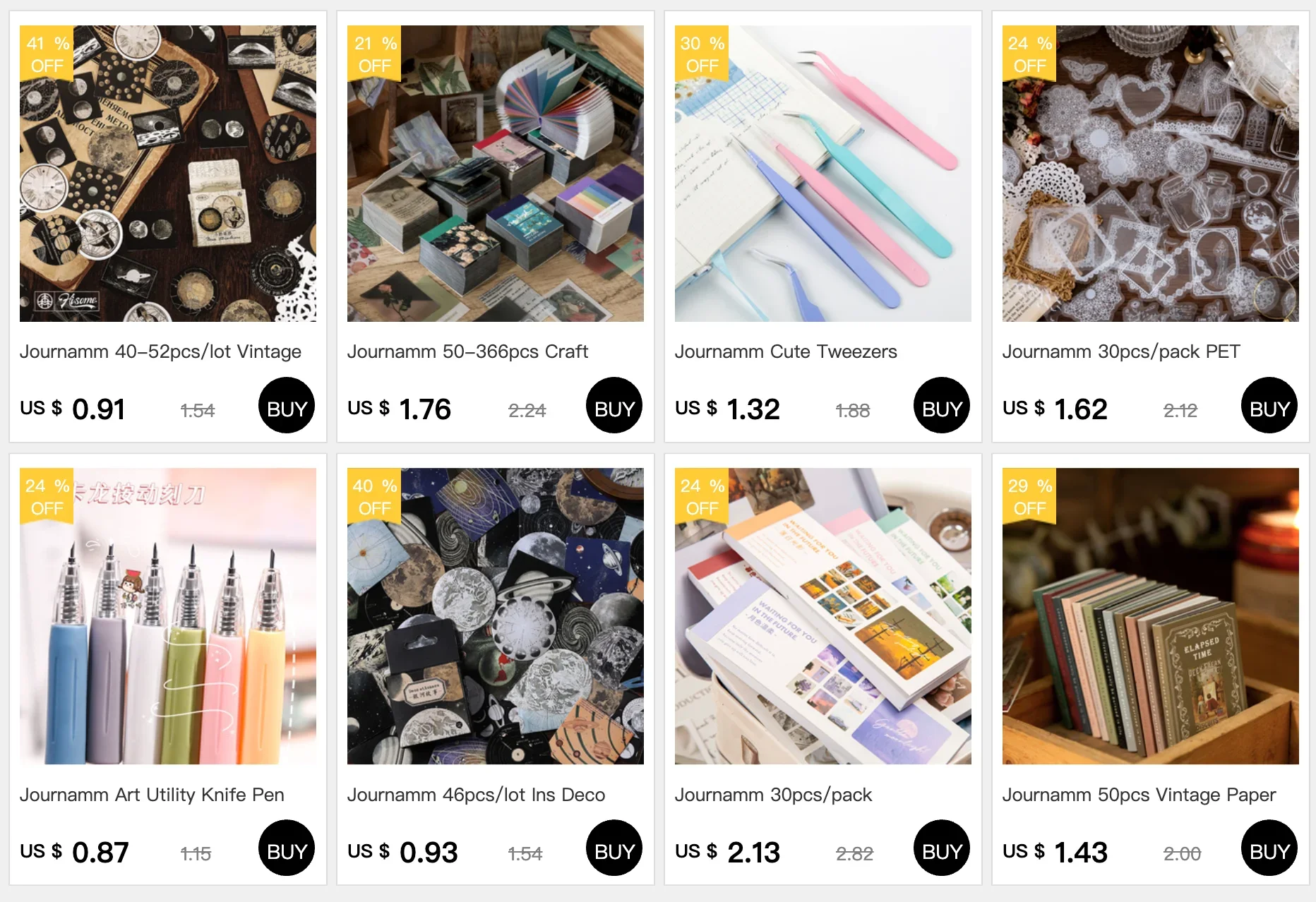 Journamm 30pcs/pack Vintage Newspaper Style Materials Paper Lightweight Paper DIY Scrapbooking Collage Junk Journal Decor Paper