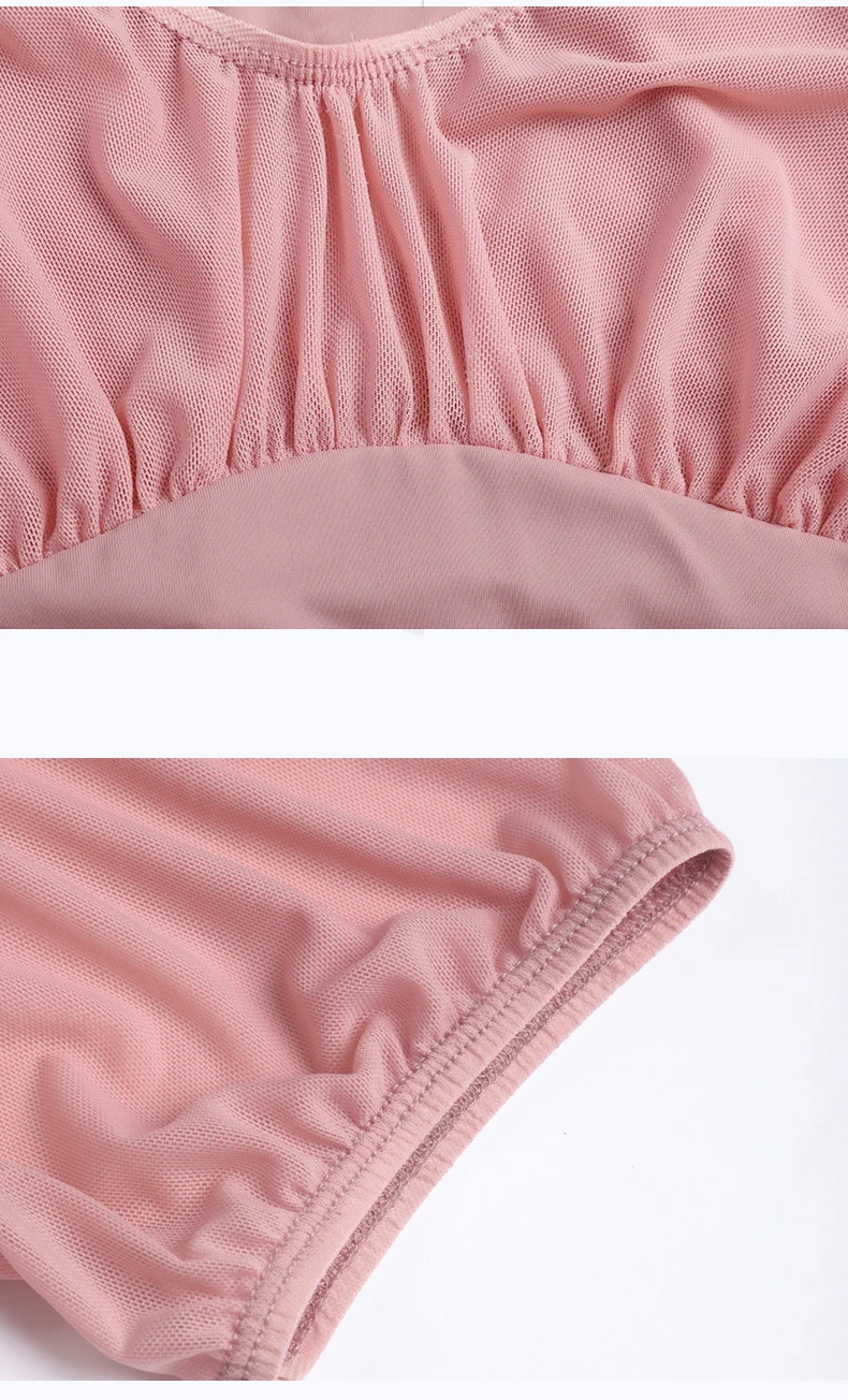 Women Short Sleeve Ballet Leotards Pink Dance Bodysuit for Gymnastics/Yoga/Swimming/Lyrical