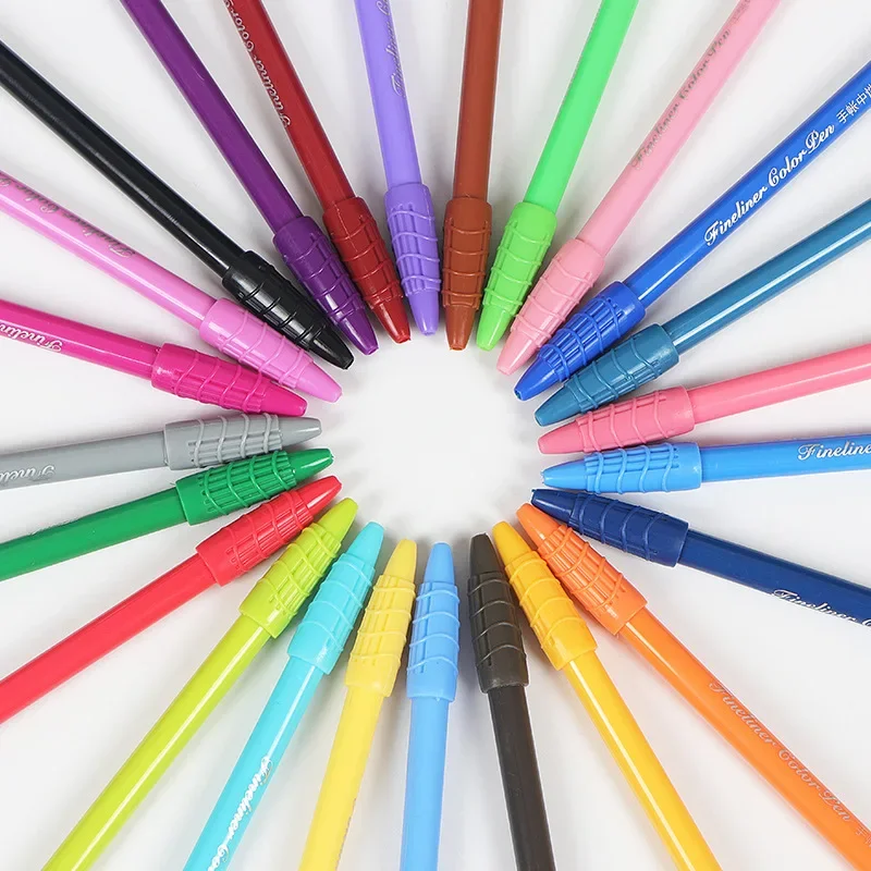 24Color Colorful Fine Point Pens for Bullet Journaling Note Taking Writing Drawing Coloring Cute Japanese Stationery Vintage Pen