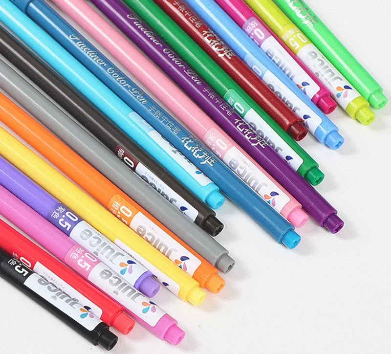 24Color Colorful Fine Point Pens for Bullet Journaling Note Taking Writing Drawing Coloring Cute Japanese Stationery Vintage Pen