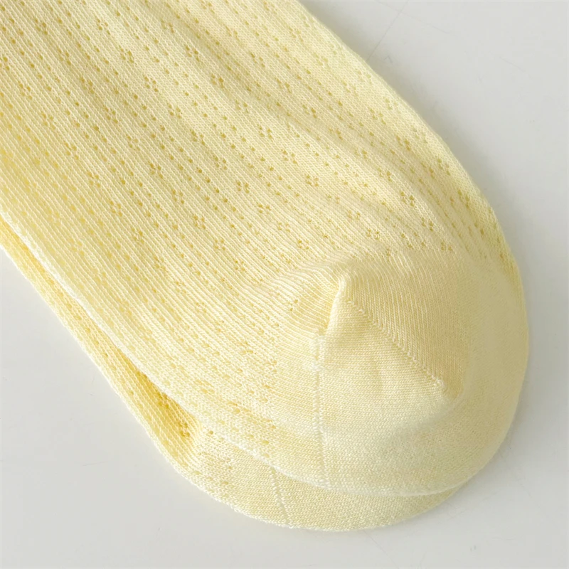 Socks For Women Thin Summer New Candy Color Hollow Out Loose Socks Women's Casual Basic Sweet Girls Fashion Long Socks Comfort