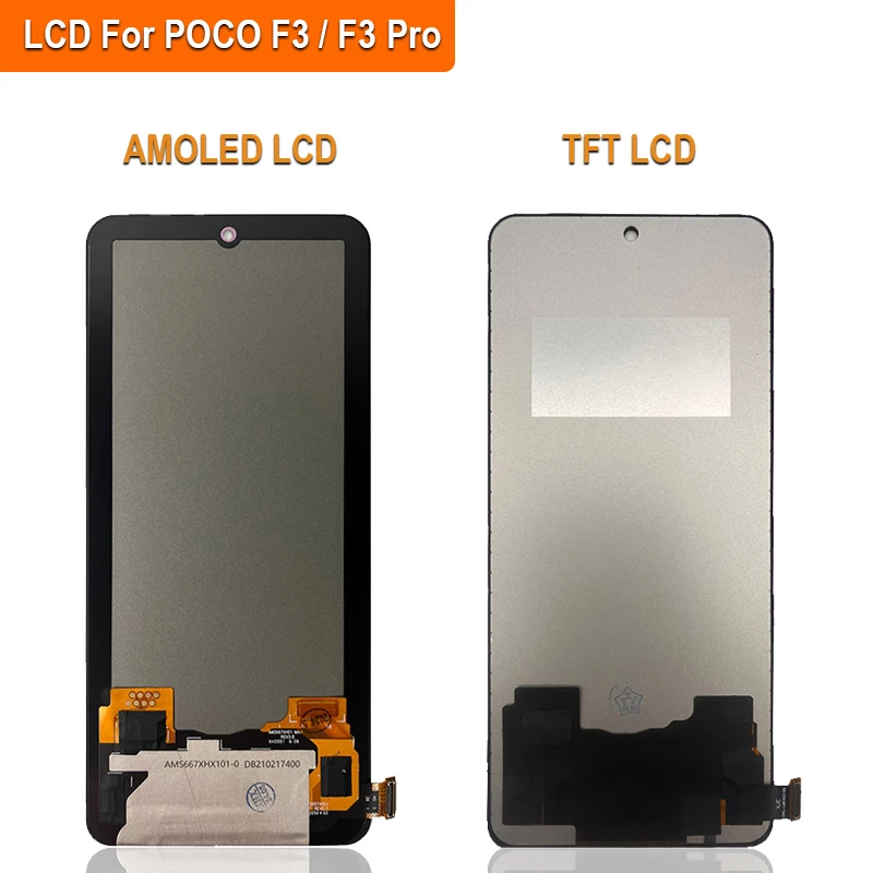 6.67" Super AMOLED LCD For Xiaomi Poco F3 LCD M2012K11AG LCD Touch Screen Digitizer Assembly For Xiaomi POCO F3 Pro LCD Screen