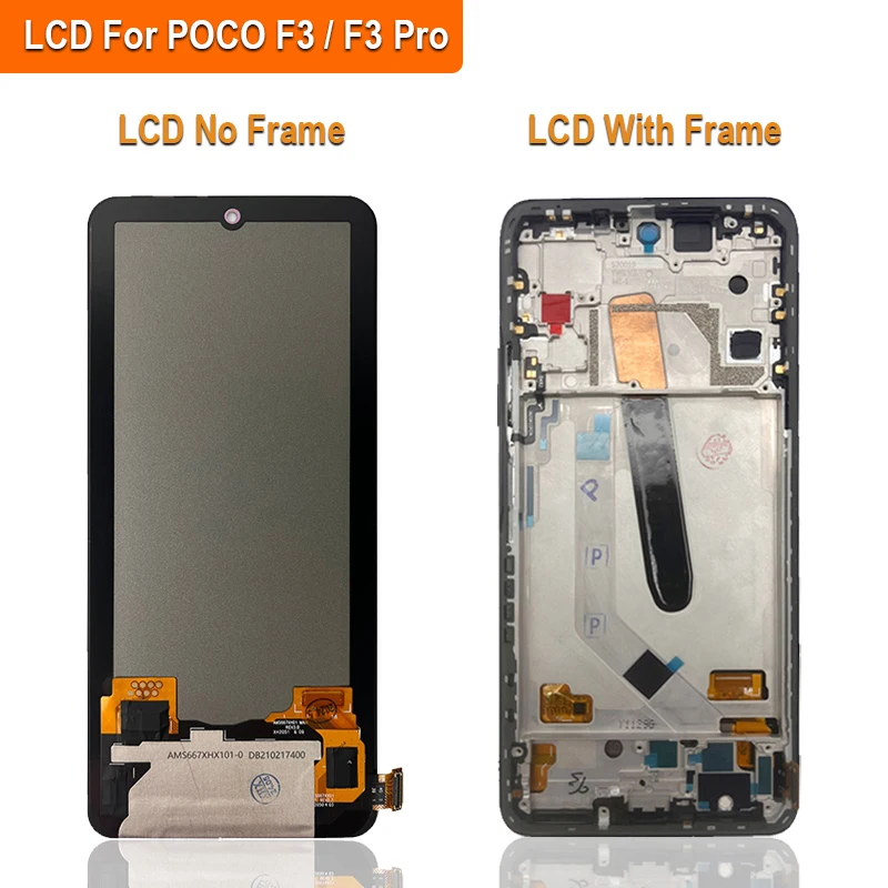6.67" Super AMOLED LCD For Xiaomi Poco F3 LCD M2012K11AG LCD Touch Screen Digitizer Assembly For Xiaomi POCO F3 Pro LCD Screen
