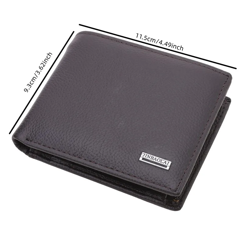 New Men Wallets Premium Product Real Cowhide for Man Short Black Walet Portefeuille Homme