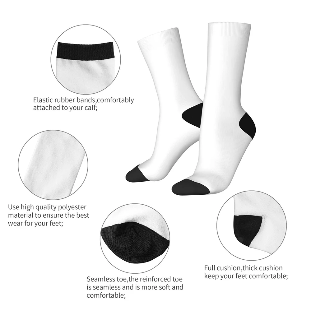 Ombre Polygonal Socks Autumn Gradient Purple Stockings Vintage Couple Medium Soft Socks Custom Outdoor Sports Anti-Slip Socks