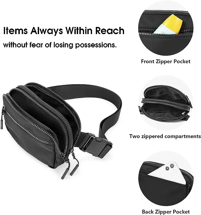 1pc Multi-functional Storage Bag, With 4 Zipper Pockets And Adjustable Strap, Lightweight Crossbody Bags For Outdoor Camping, Ru