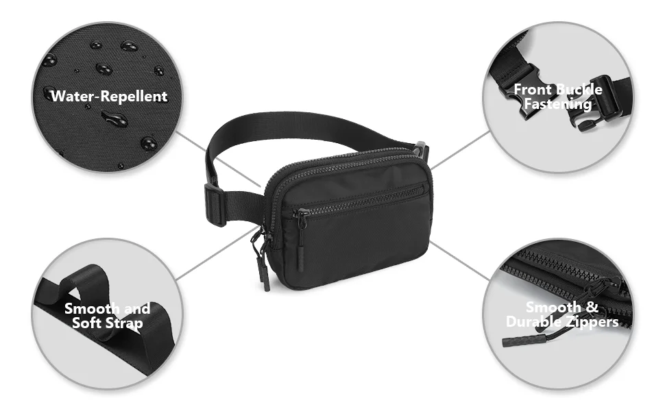 1pc Multi-functional Storage Bag, With 4 Zipper Pockets And Adjustable Strap, Lightweight Crossbody Bags For Outdoor Camping, Ru