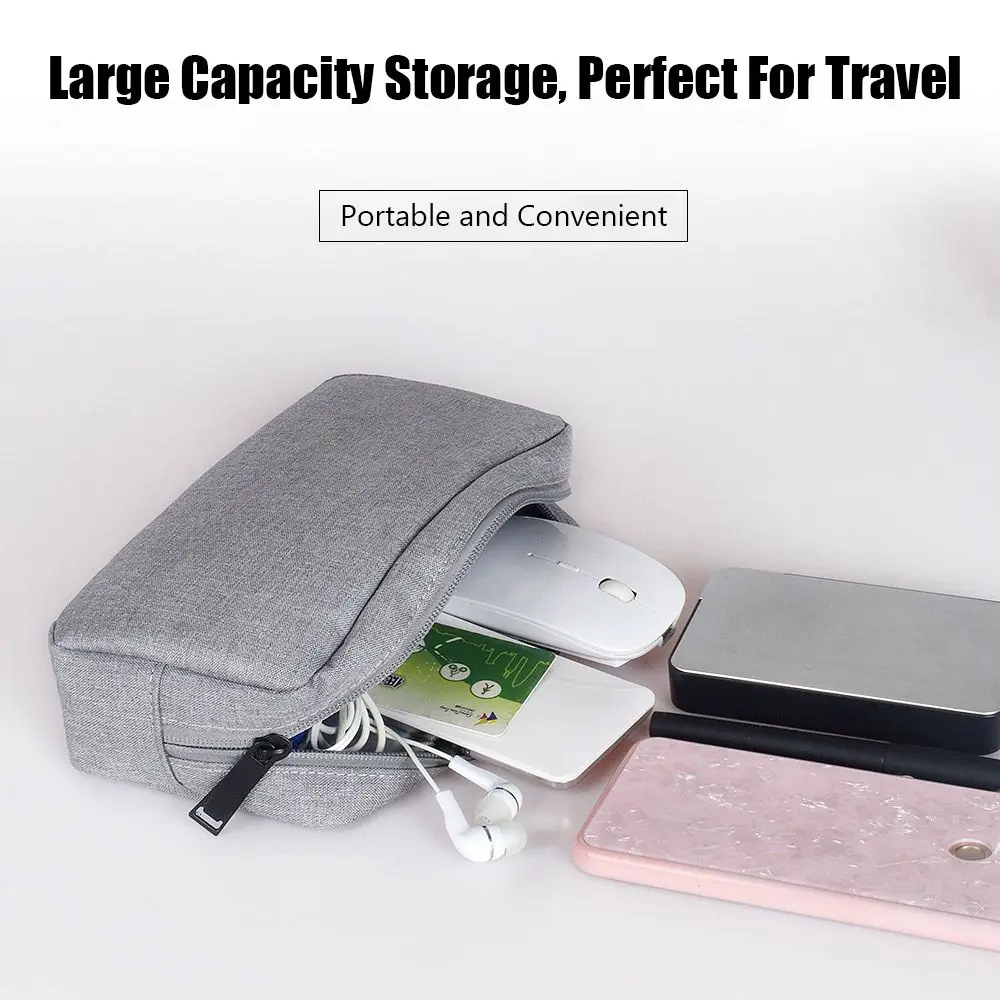 Digital Accessories Storage Bag Portable USB Cable Earphone Organizer Makeup Cover Travel Gadget Devices Pouch