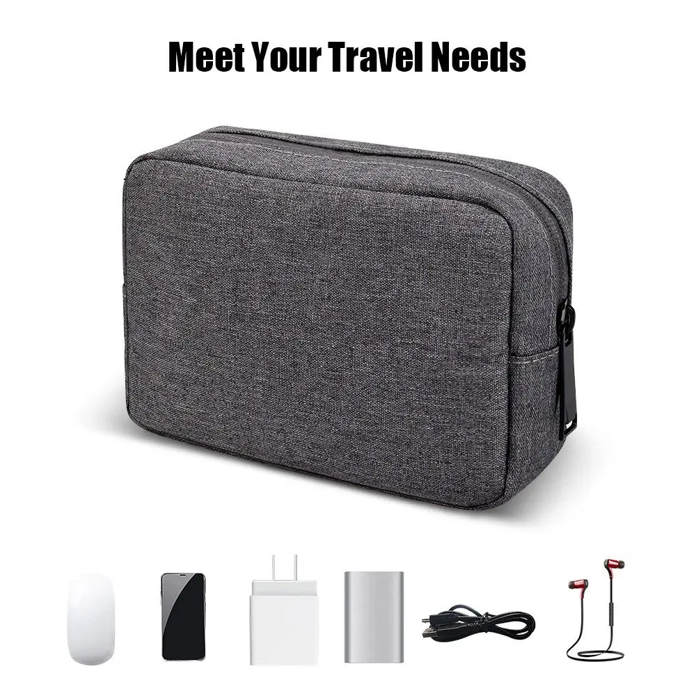 Digital Accessories Storage Bag Portable USB Cable Earphone Organizer Makeup Cover Travel Gadget Devices Pouch