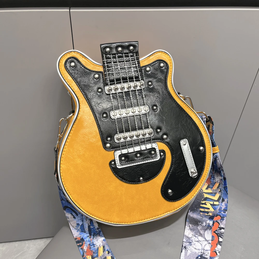 Purses And Handbags For Women Luxury Designer Leather Crossbody Shoulder Bag Handmade Guitar Shape Purse Bags Purse