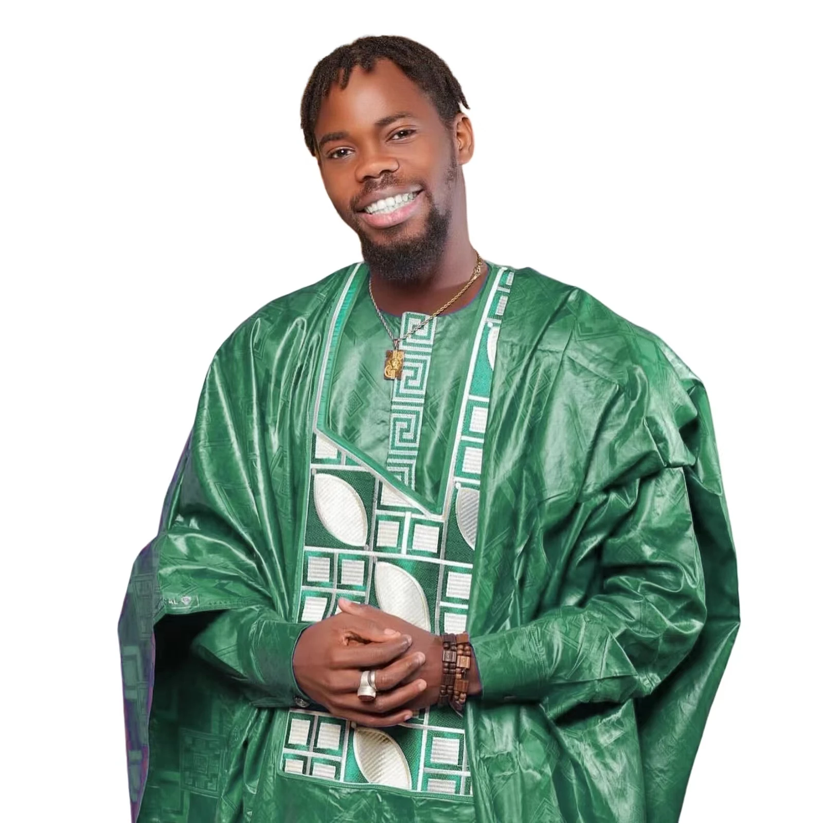 African Clothes For Man Bazin Riche Embroidery Design Top Long Sleeve