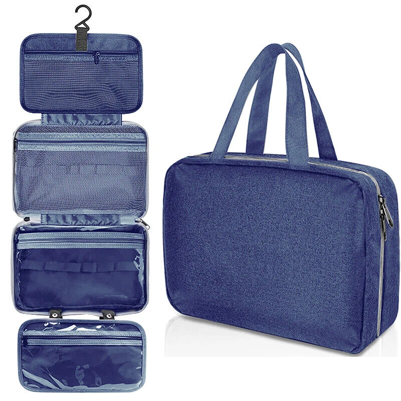 Large Hanging Hook Toiletry Bag Waterproof Folding Handbag Travel Makeup Cosmetic Razor Storage Organizer Case Bathroom Supplies