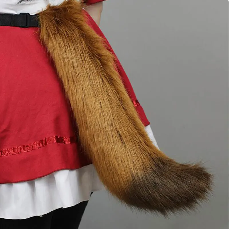 Women Cute Plush Fox Ear Headband Long Fluffy Fox Tail Adjustable Furry Wolf Tail Role Play Anime Performance Cosplay Costume
