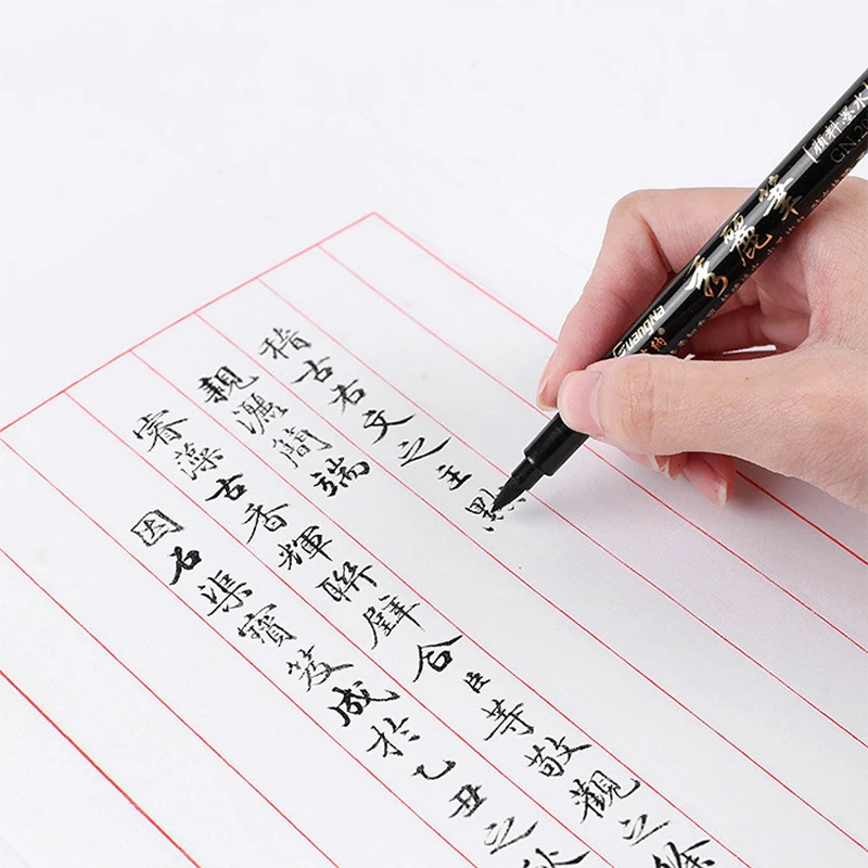 GN 4Pcs Calligraphy Pen Hand Lettering Art Pens Brush Ink Lettering Pens Markers for Writing Drawing Black Ink Pens Art Marker