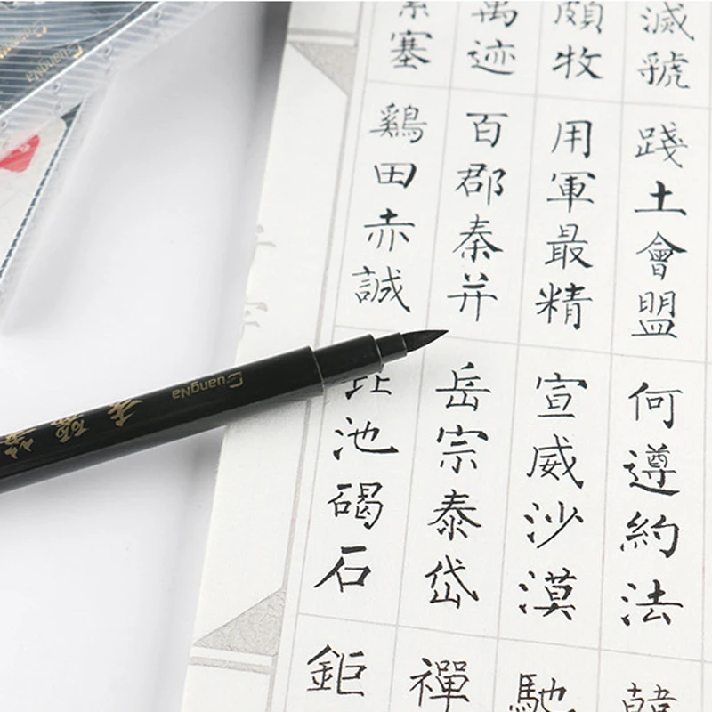 GN 4Pcs Calligraphy Pen Hand Lettering Art Pens Brush Ink Lettering Pens Markers for Writing Drawing Black Ink Pens Art Marker