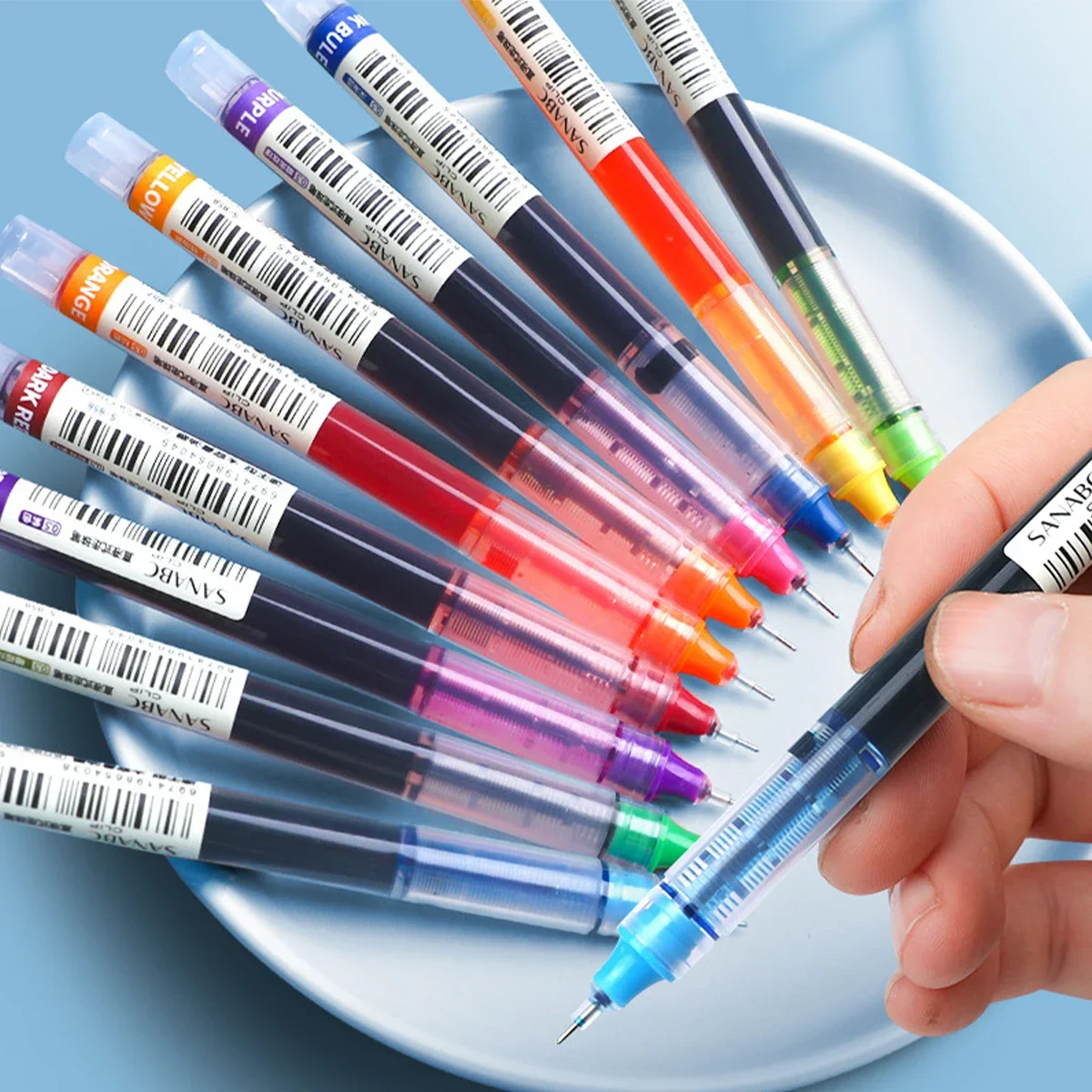 10 Pcs Color Gel pens.Quick Drying Large Capacity,0.5mm, suitable for Students, Note-taking, Marking, Drawing, Bookkeeping.