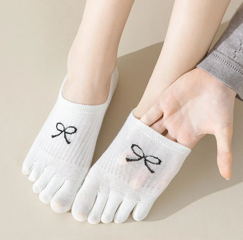 5 Pairs Five Finger Socks Women Anti-slip Cotton Toe Socks with Separate Fingers Sports Summer Thin Slipper Socks