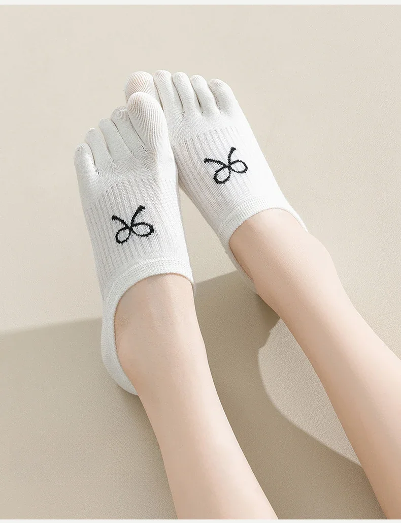 5 Pairs Five Finger Socks Women Anti-slip Cotton Toe Socks with Separate Fingers Sports Summer Thin Slipper Socks