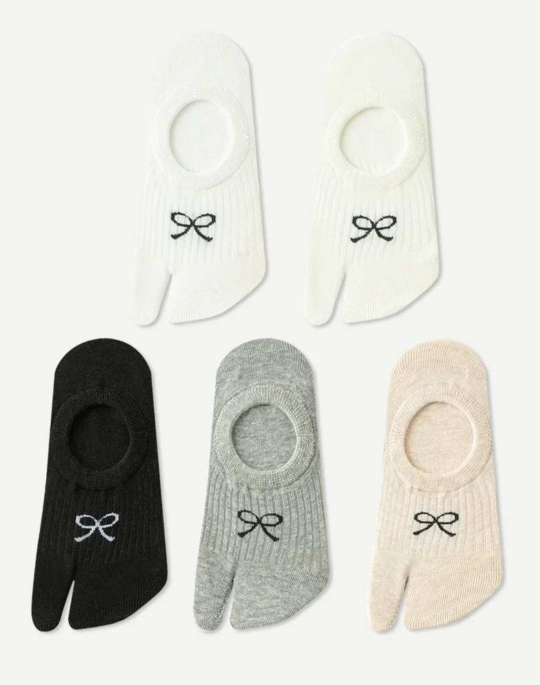 5 Pairs Five Finger Socks Women Anti-slip Cotton Toe Socks with Separate Fingers Sports Summer Thin Slipper Socks