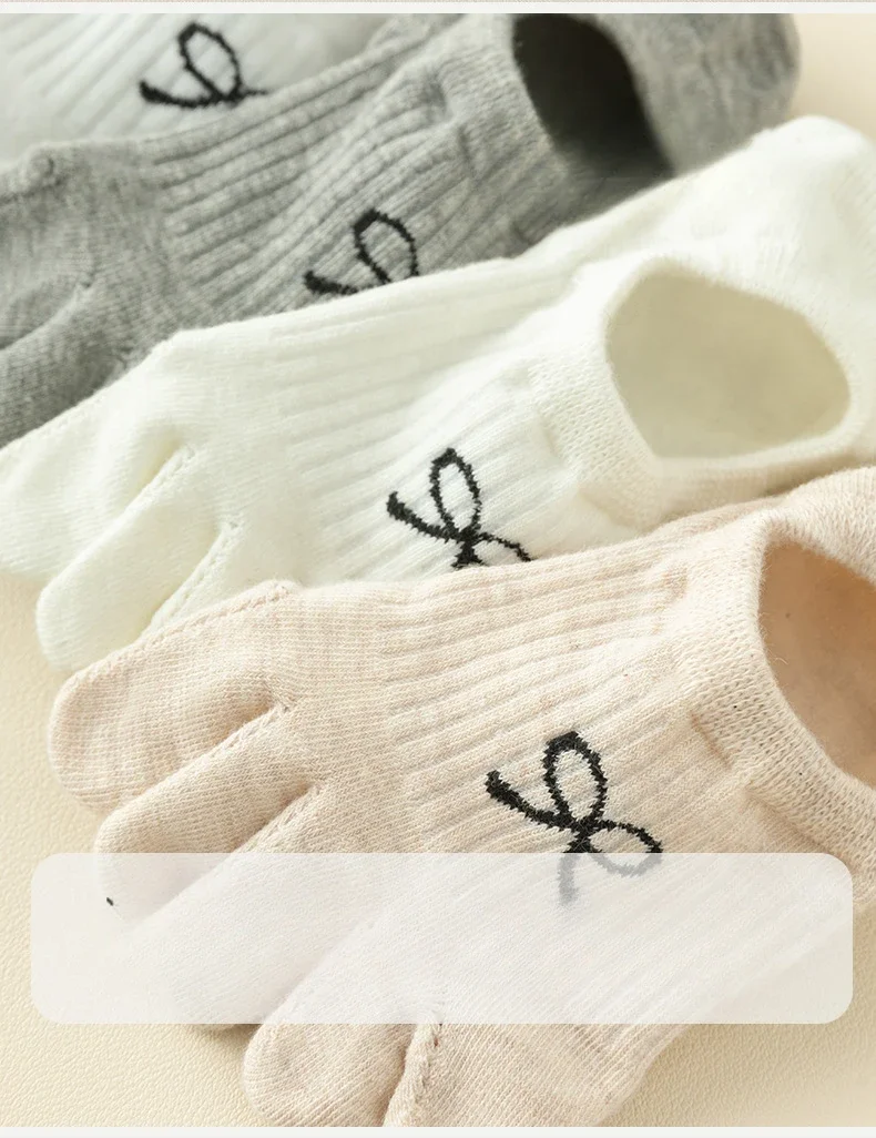 5 Pairs Five Finger Socks Women Anti-slip Cotton Toe Socks with Separate Fingers Sports Summer Thin Slipper Socks
