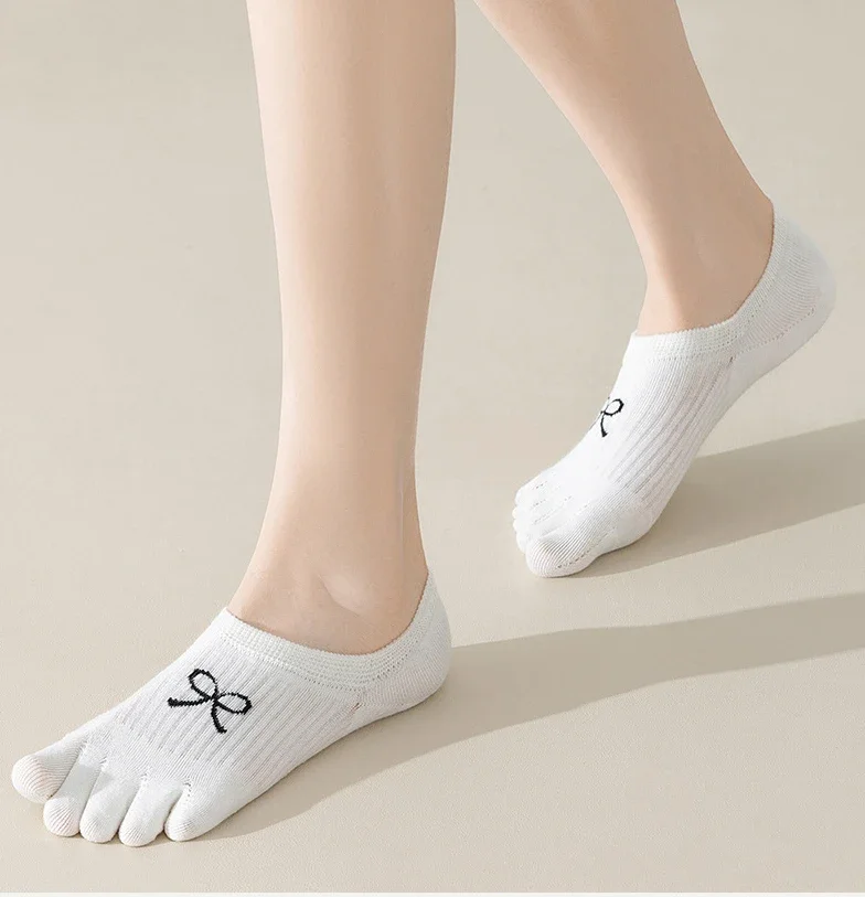 5 Pairs Five Finger Socks Women Anti-slip Cotton Toe Socks with Separate Fingers Sports Summer Thin Slipper Socks