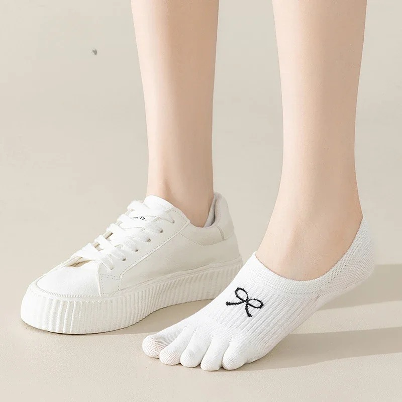5 Pairs Five Finger Socks Women Anti-slip Cotton Toe Socks with Separate Fingers Sports Summer Thin Slipper Socks
