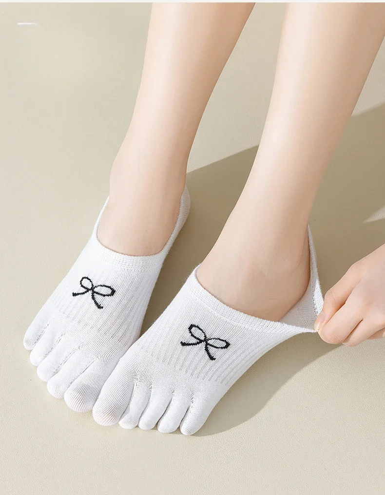 5 Pairs Five Finger Socks Women Anti-slip Cotton Toe Socks with Separate Fingers Sports Summer Thin Slipper Socks