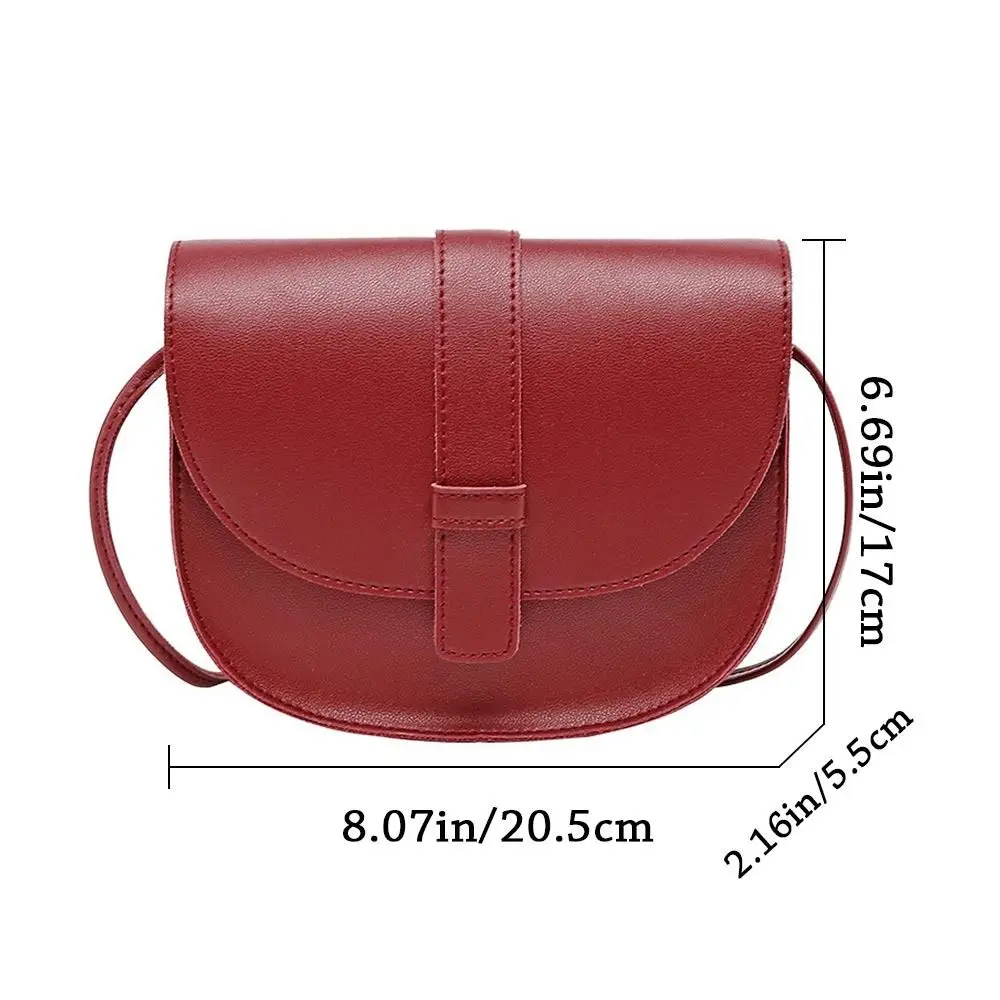 Small Female Purse Saddle Shoulder Messenger Bags PU Leather Fashion Solid Crossbody Bags Women Ladies Phone Bag