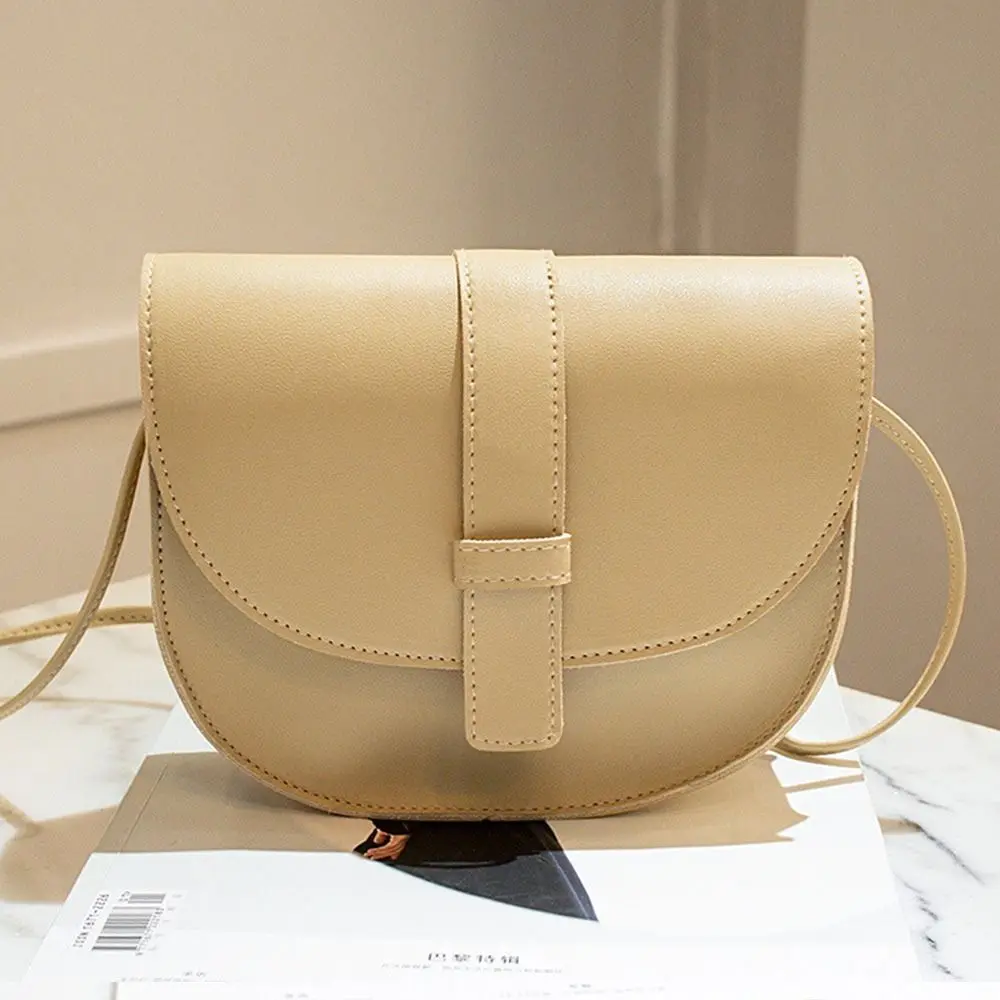Small Female Purse Saddle Shoulder Messenger Bags PU Leather Fashion Solid Crossbody Bags Women Ladies Phone Bag