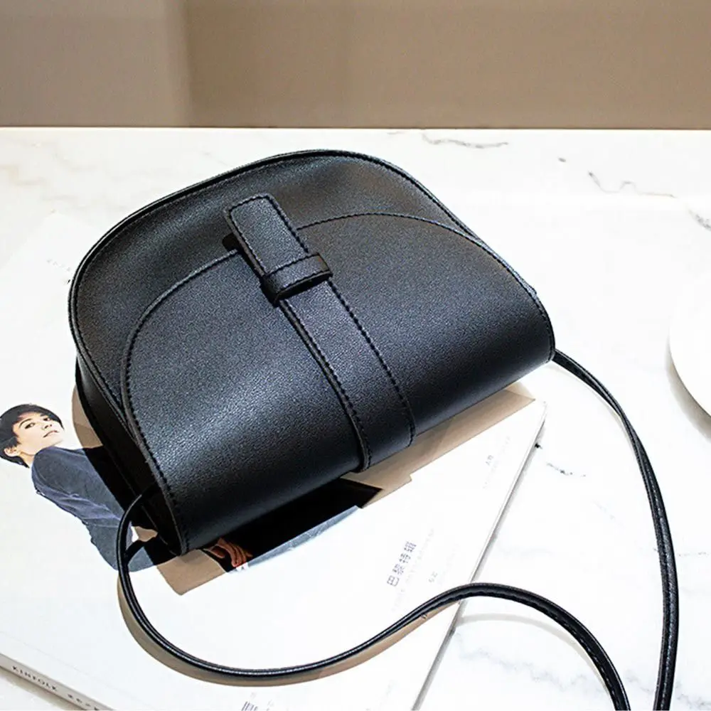 Small Female Purse Saddle Shoulder Messenger Bags PU Leather Fashion Solid Crossbody Bags Women Ladies Phone Bag