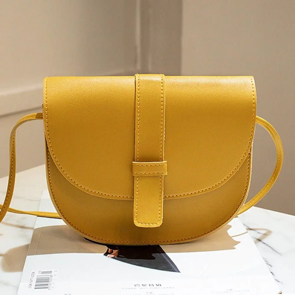 Small Female Purse Saddle Shoulder Messenger Bags PU Leather Fashion Solid Crossbody Bags Women Ladies Phone Bag