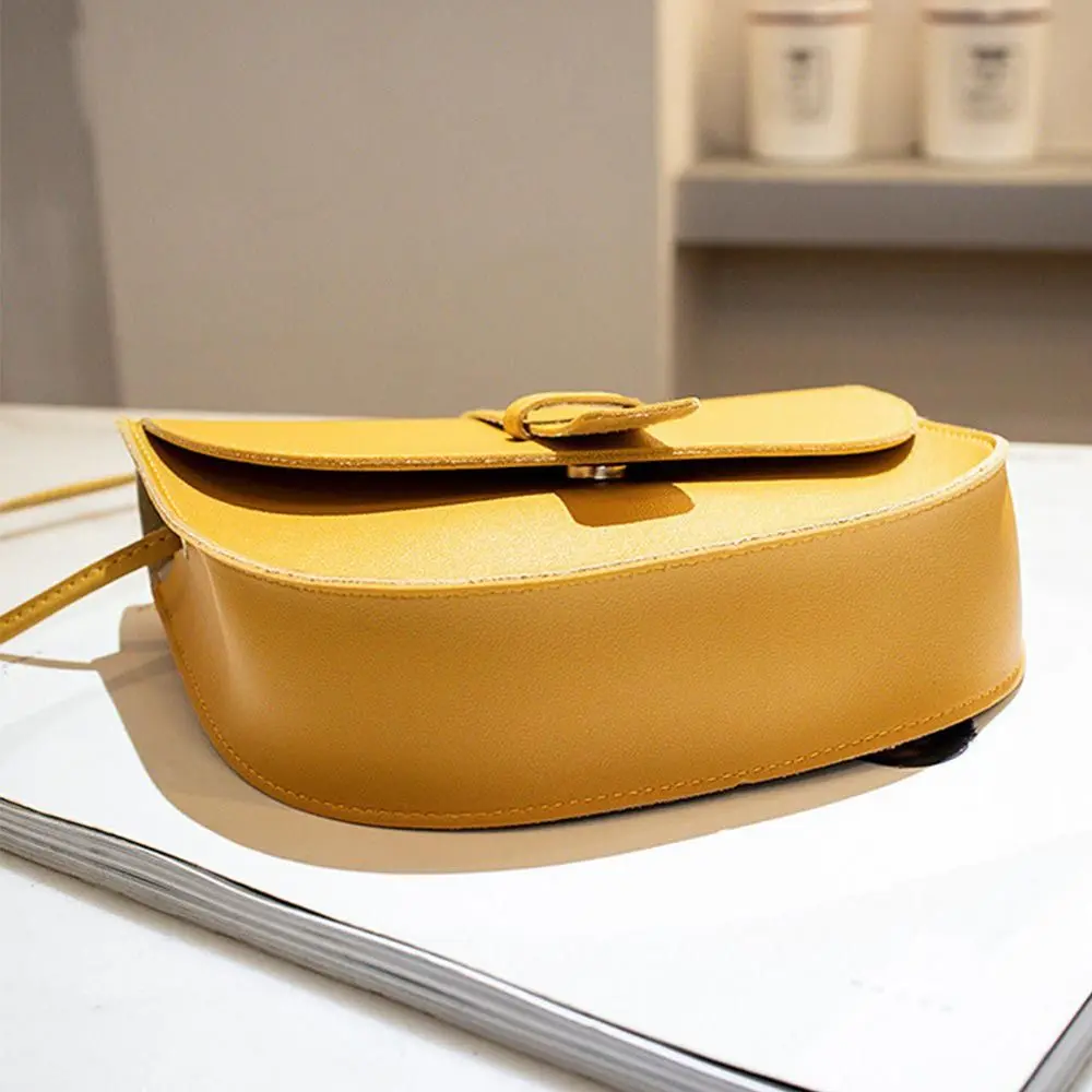 Small Female Purse Saddle Shoulder Messenger Bags PU Leather Fashion Solid Crossbody Bags Women Ladies Phone Bag
