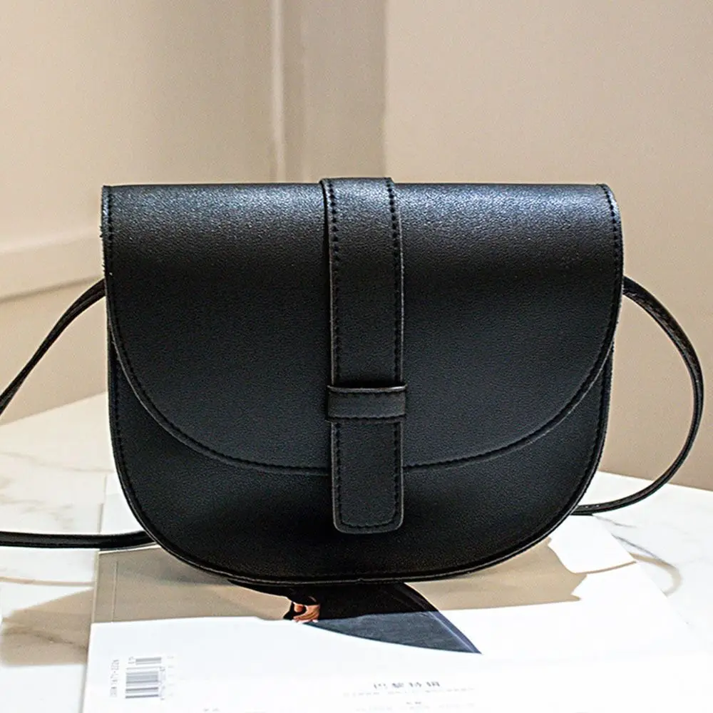 Small Female Purse Saddle Shoulder Messenger Bags PU Leather Fashion Solid Crossbody Bags Women Ladies Phone Bag